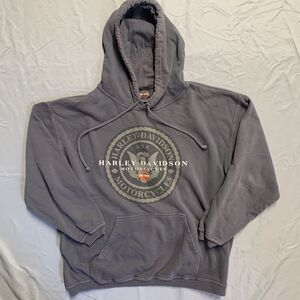 Vintage Harley Davidson Hoodie Men's Large Motorcycle Made In Usa Y2K